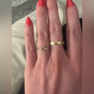 Sydney Evan love knot gold diamond ring